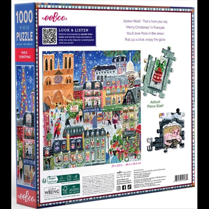 Christmas in Paris 1000 Piece Puzzle - Eeboo