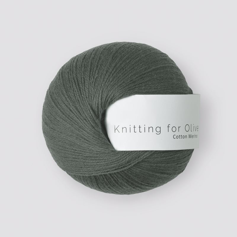Dark Sea Green Cotton Merino - Knitting for Olive