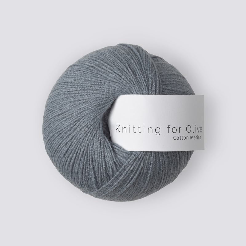 Elephant Blue Cotton Merino - Knitting for Olive