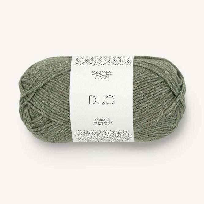 9551 - Støvet mosegrønn DUO - Sandnes Garn