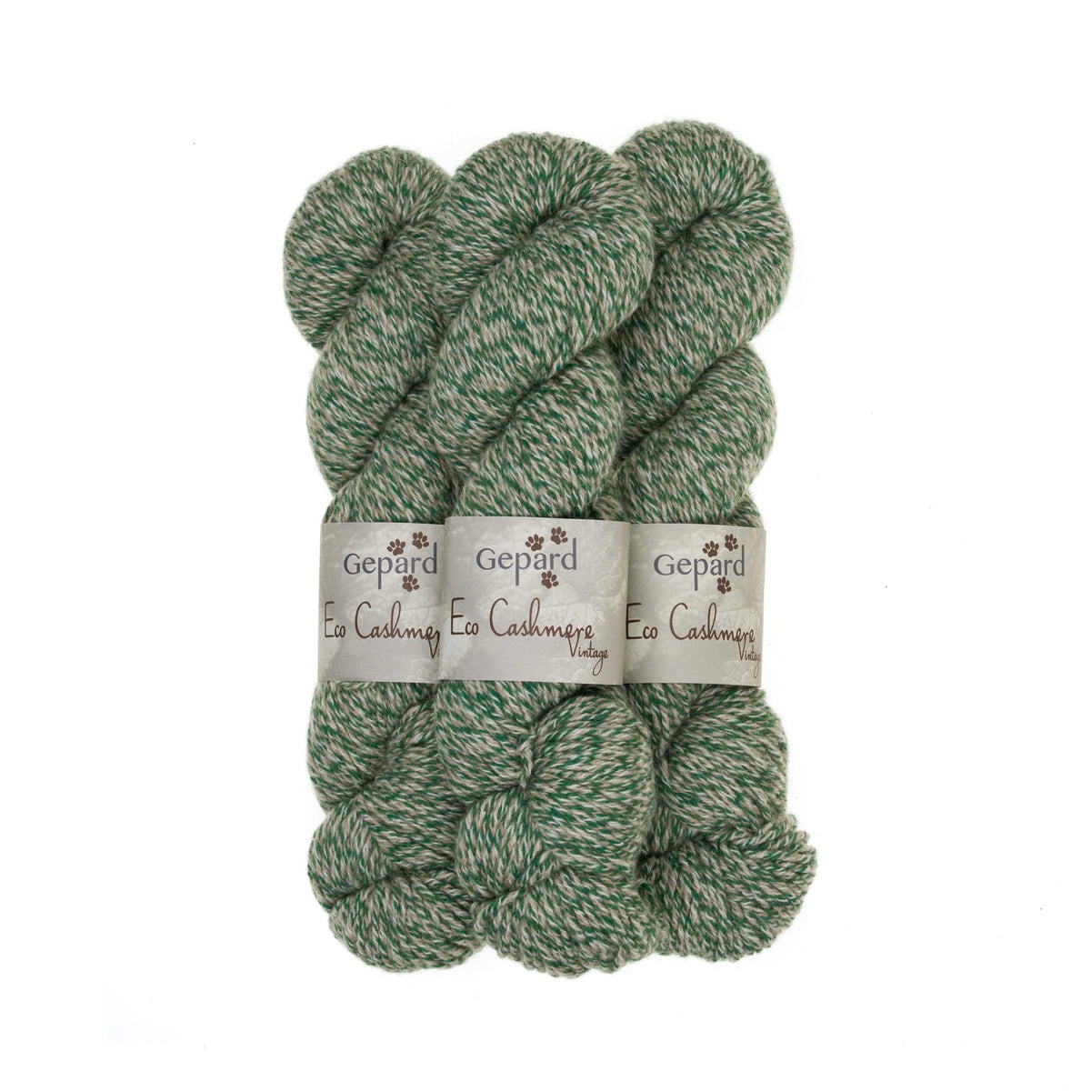 856 - Green & Grey Eco Cashmere Vintage - Gepard