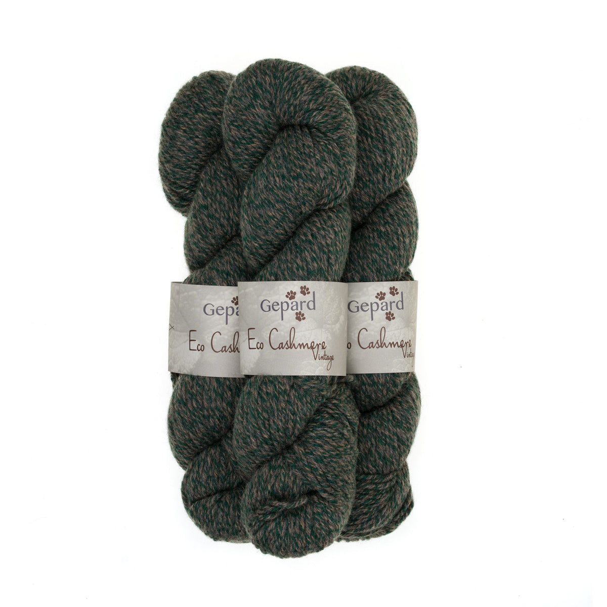 886 - Green & Beige Eco Cashmere Vintage - Gepard