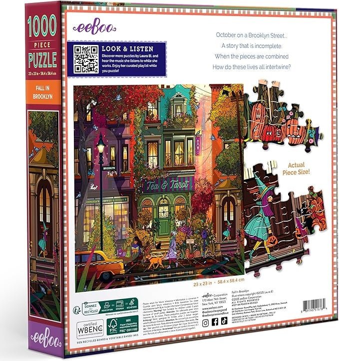 Fall in Brooklyn 1000 Piece Puzzle - Eeboo