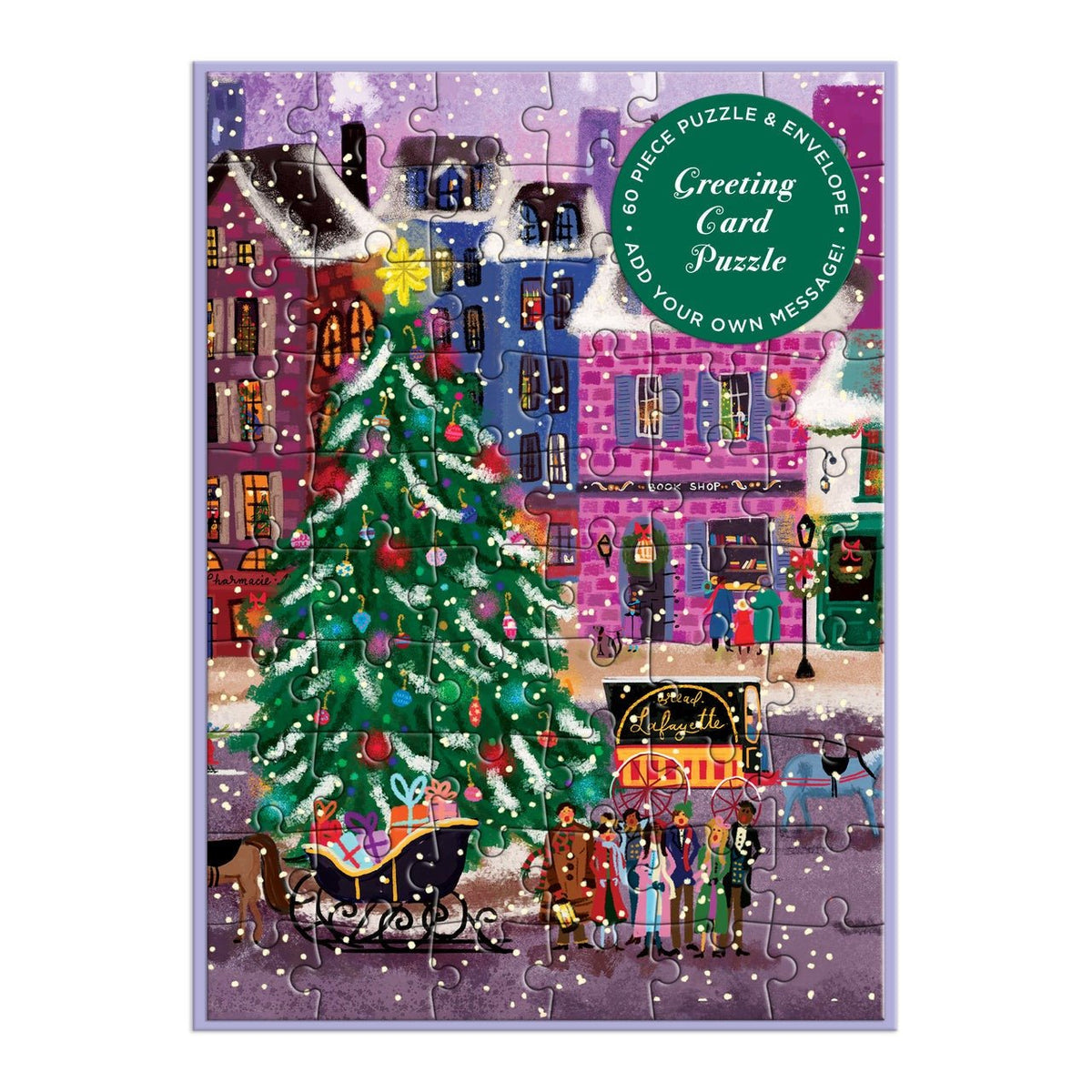 Christmas Square Greeting Card Puzzle - Galison