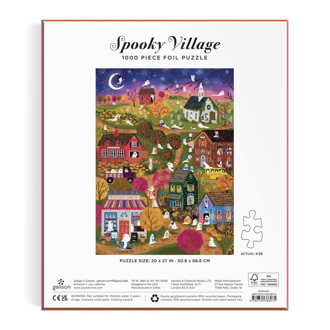Joy Laforme Spooky Village 1000 Piece Foil Puzzle - Galison