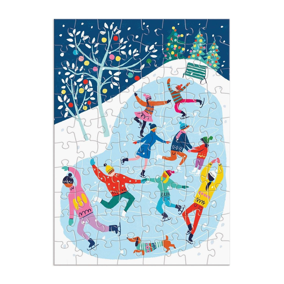 Louise Cunningham Merry and Bright 12 Days of Christmas Advent Puzzle Calendar - Galison