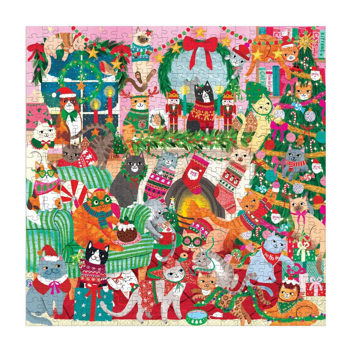 Merry Catmas! 500 Piece Puzzle - Galison