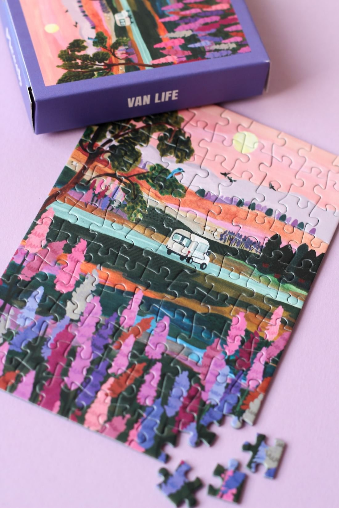 Mini - puzzle Van Life, 99 pièces - Piecely Puzzles