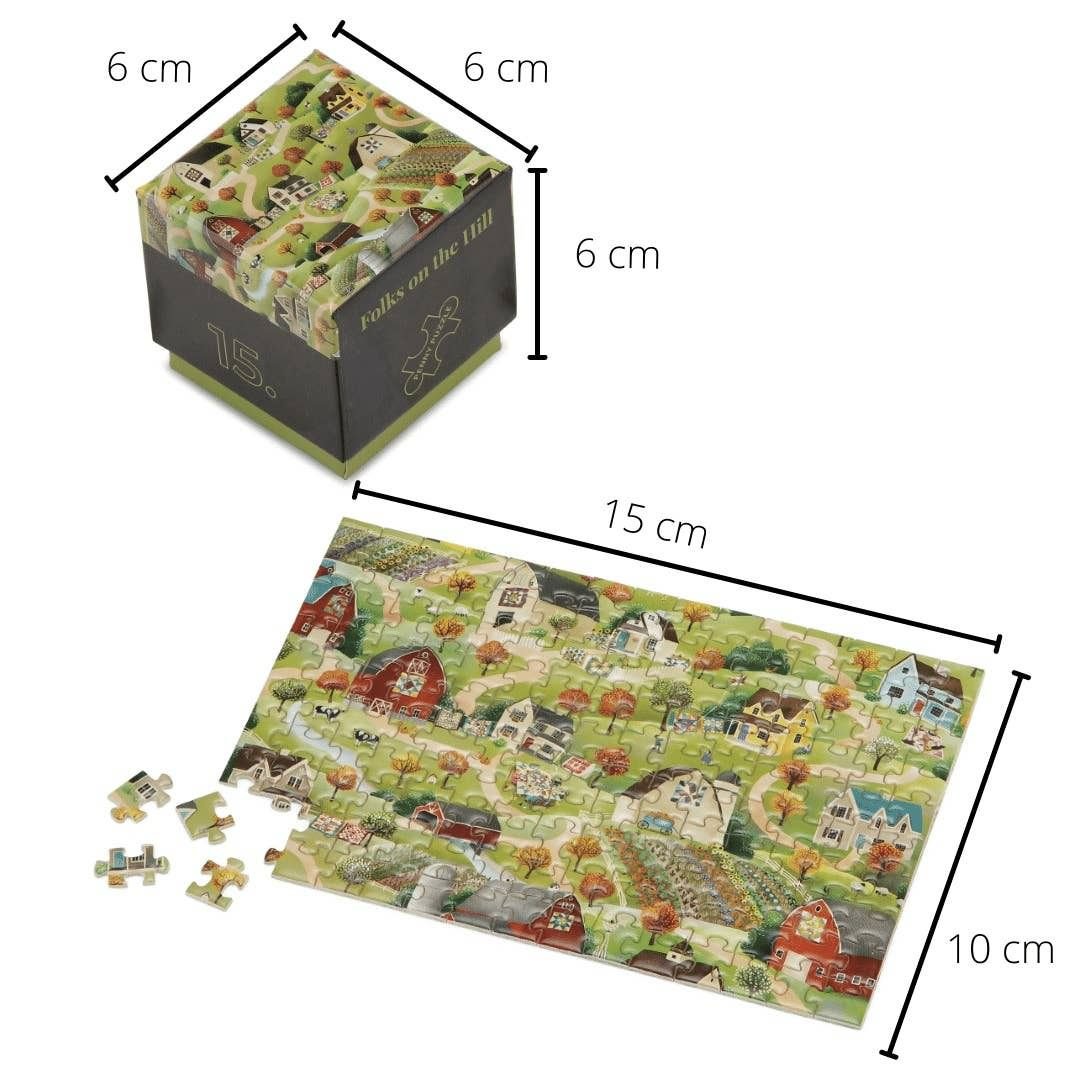 Folks on the Hill Mini - puzzles de 150 pièces de Penny Puzzle - Penny Puzzle
