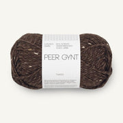 3085 - Peer Gynt Mork brun m/ Natur Tweed Peer Gynt - Sandnes Garn