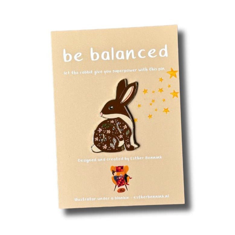 Pins lapin - Be Balanced PINS Esther Bennink - Esther Bennink