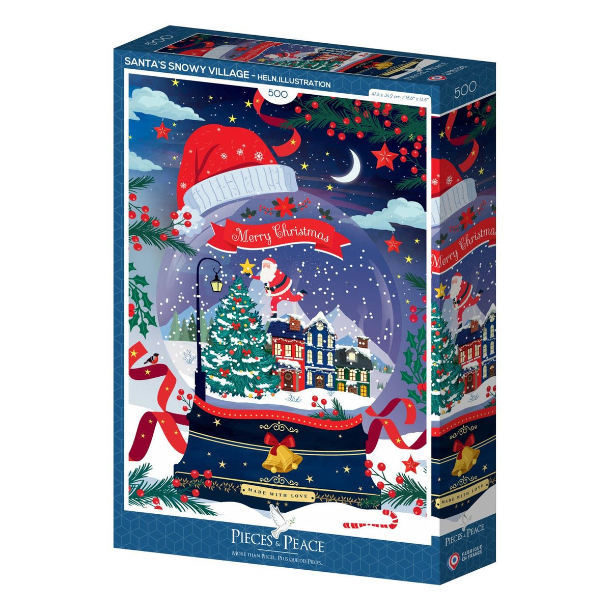 Puzzle Santa’s Snowy Village - Puzzle 500 pièces - Pieces & Peace