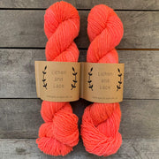 Neon Coral Rustic Heather Sport - Lichen and Lace
