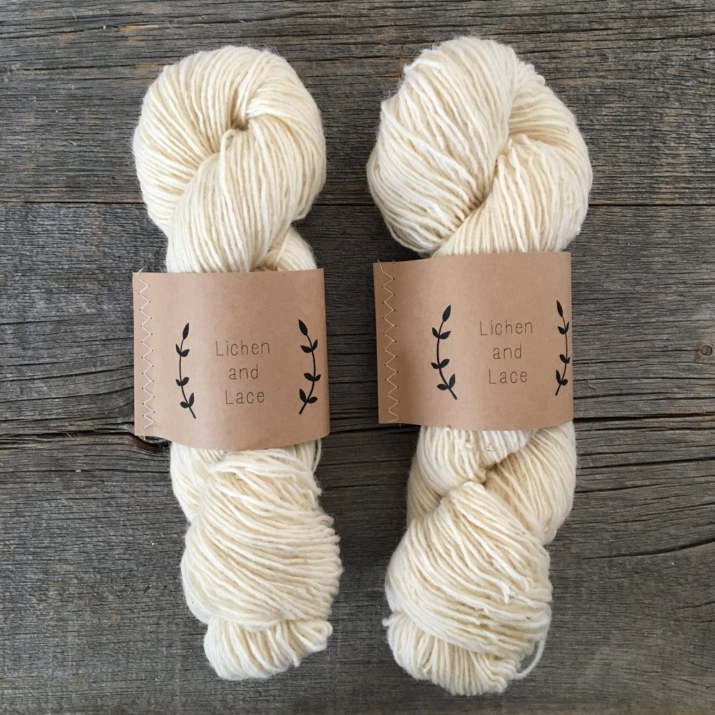 Snow Rustic Heather Sport - Lichen and Lace