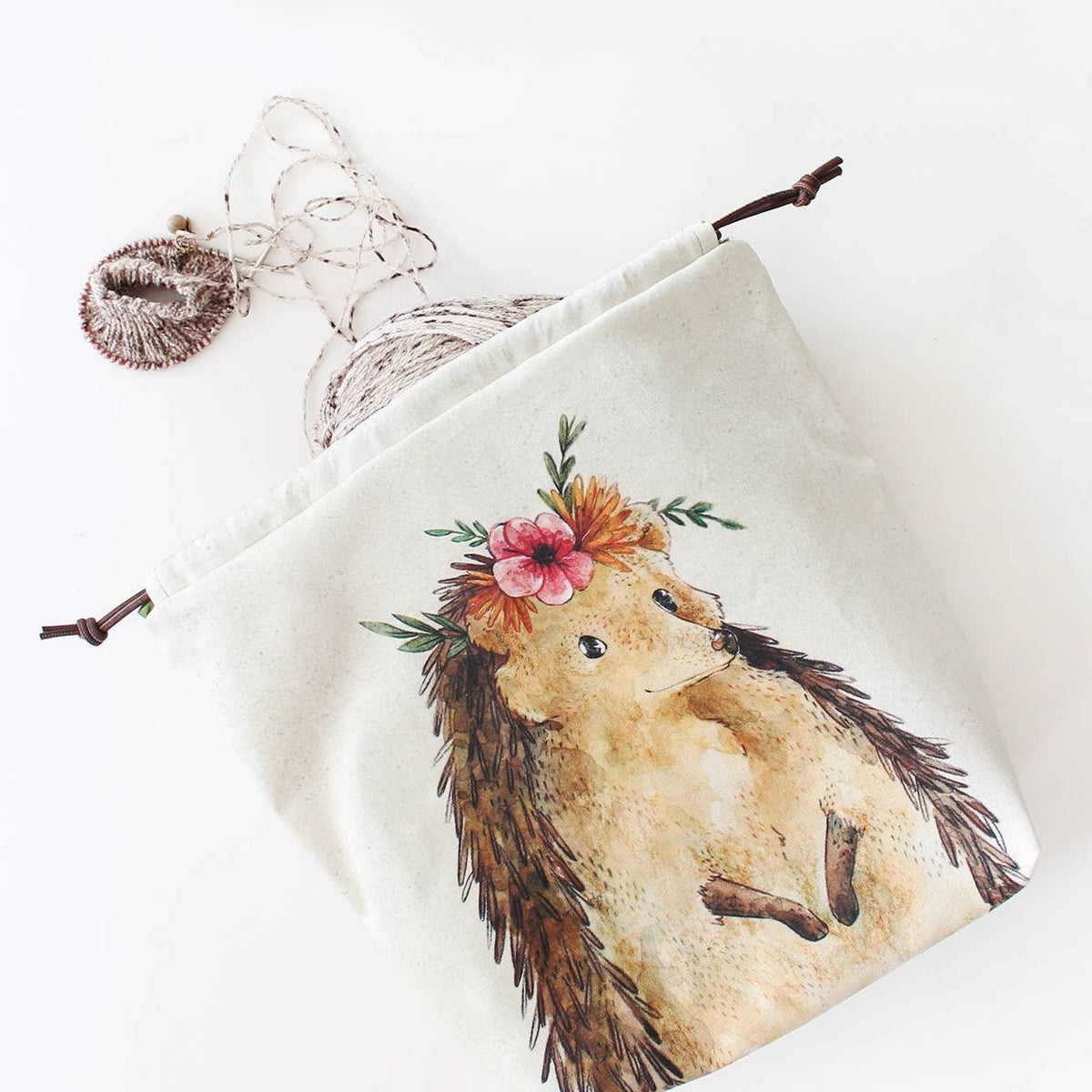 Nikki le hérisson Sock Size Sac à projets tricot The Blue Rabbit House - The Blue Rabbit House