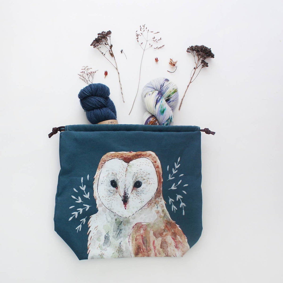 Oliver le hibou Sock Size Sac à projets tricot The Blue Rabbit House - The Blue Rabbit House