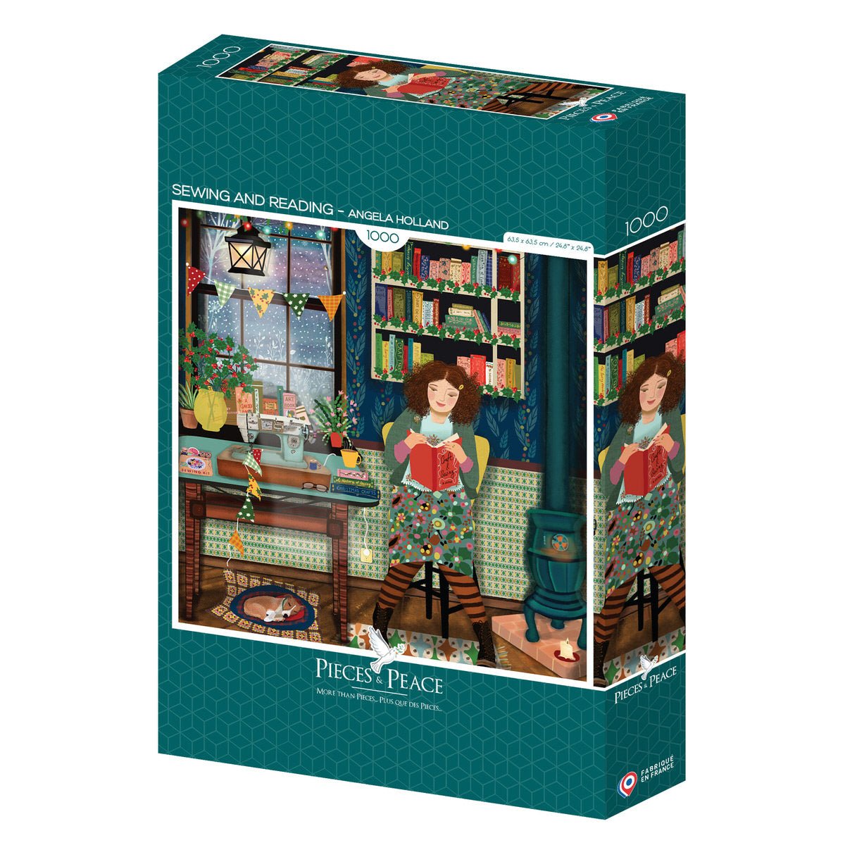 Sewing and Reading - Puzzle carré de 1 000 pièces - Pieces & Peace