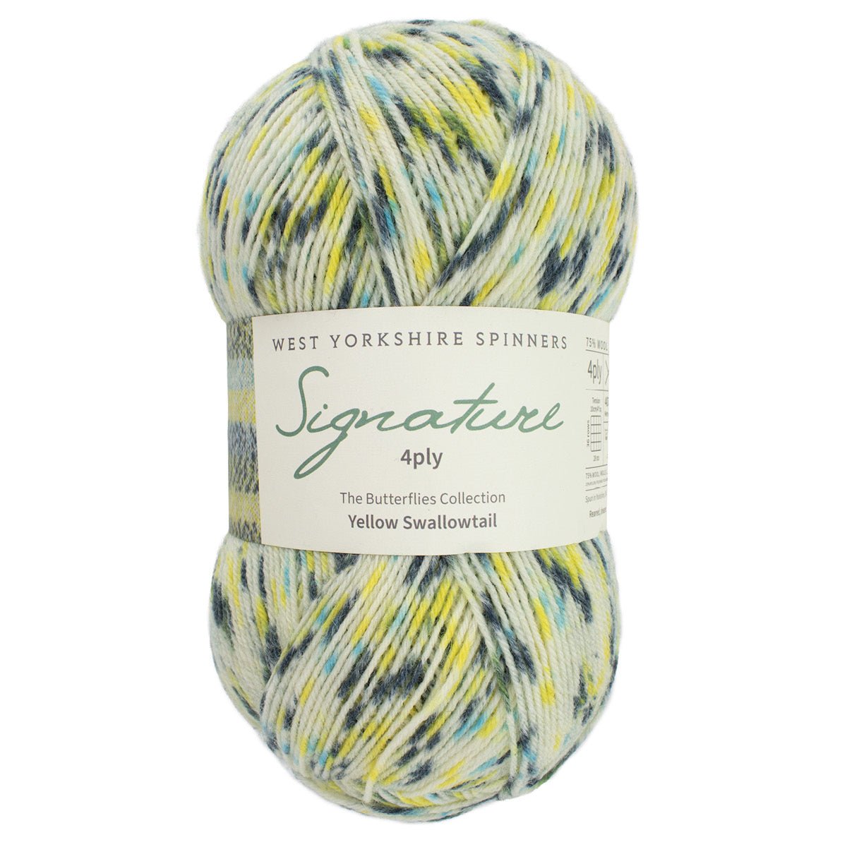 1245 - Yellow Swallowtail Signature 4ply Butterflies Collection - West Yorkshire Spinners