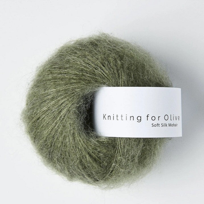 Dusty Sea Green Soft Silk Mohair - Knitting for Olive