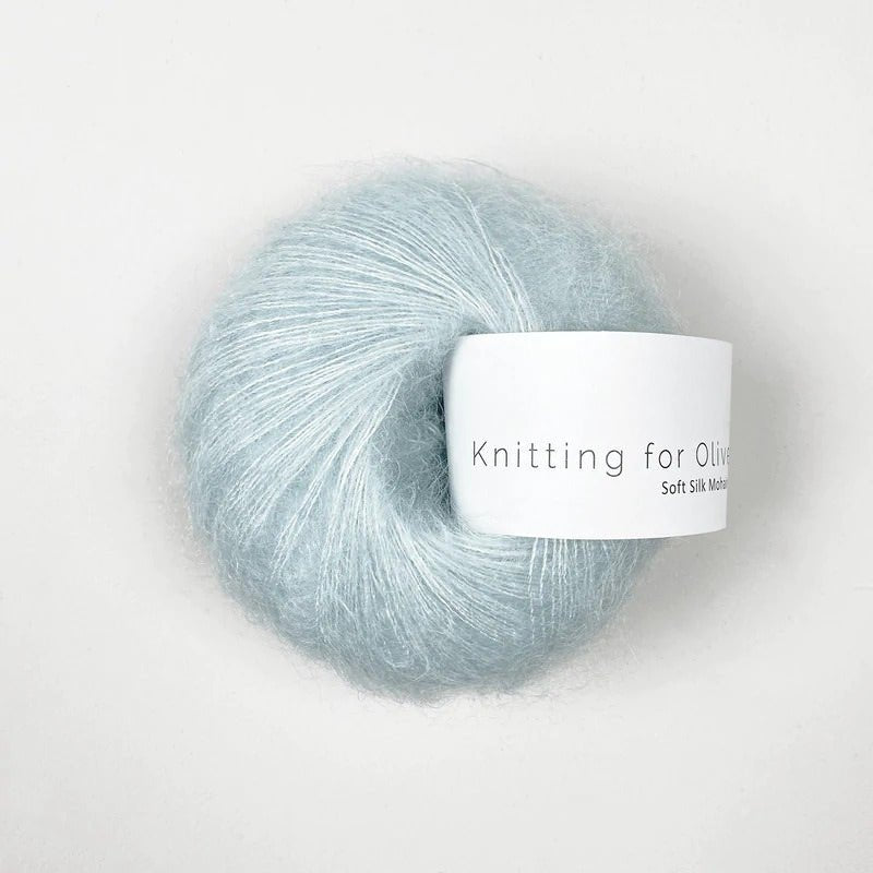 Ice Blue Soft Silk Mohair - Knitting for Olive
