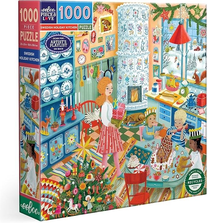 Swedish Holiday Kitchen 1000 Piece Puzzle - Eeboo