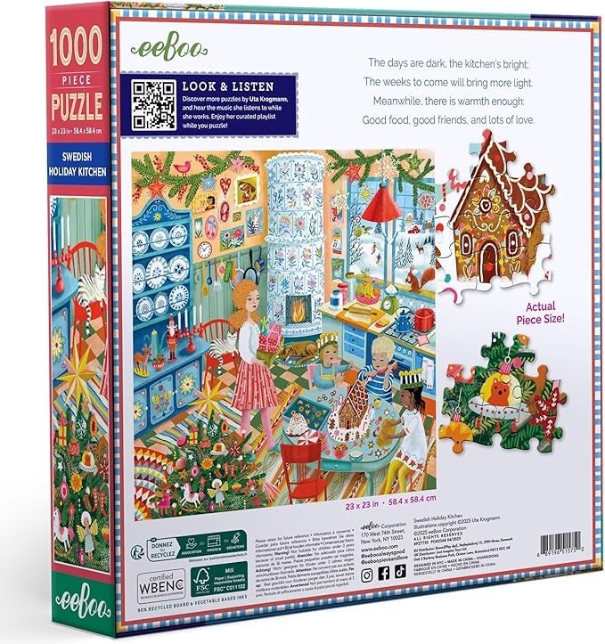 Swedish Holiday Kitchen 1000 Piece Puzzle - Eeboo