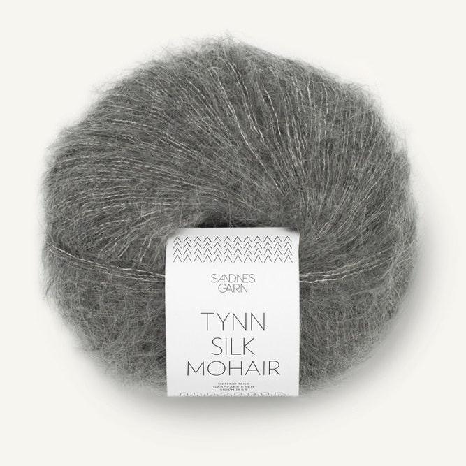 1053 - Mork Gramelert Tynn Silk Mohair - Sandnes Garn