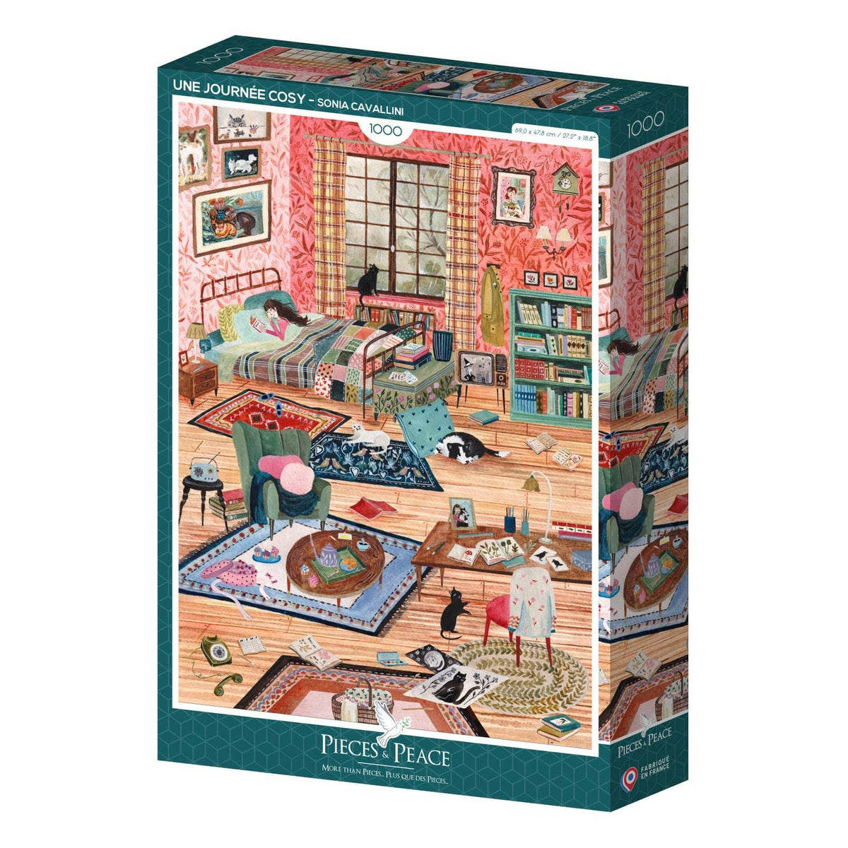 1000 pièces Une Journée Cosy - Puzzle 1000 ou 2000 pièces - Sonia Cavallini