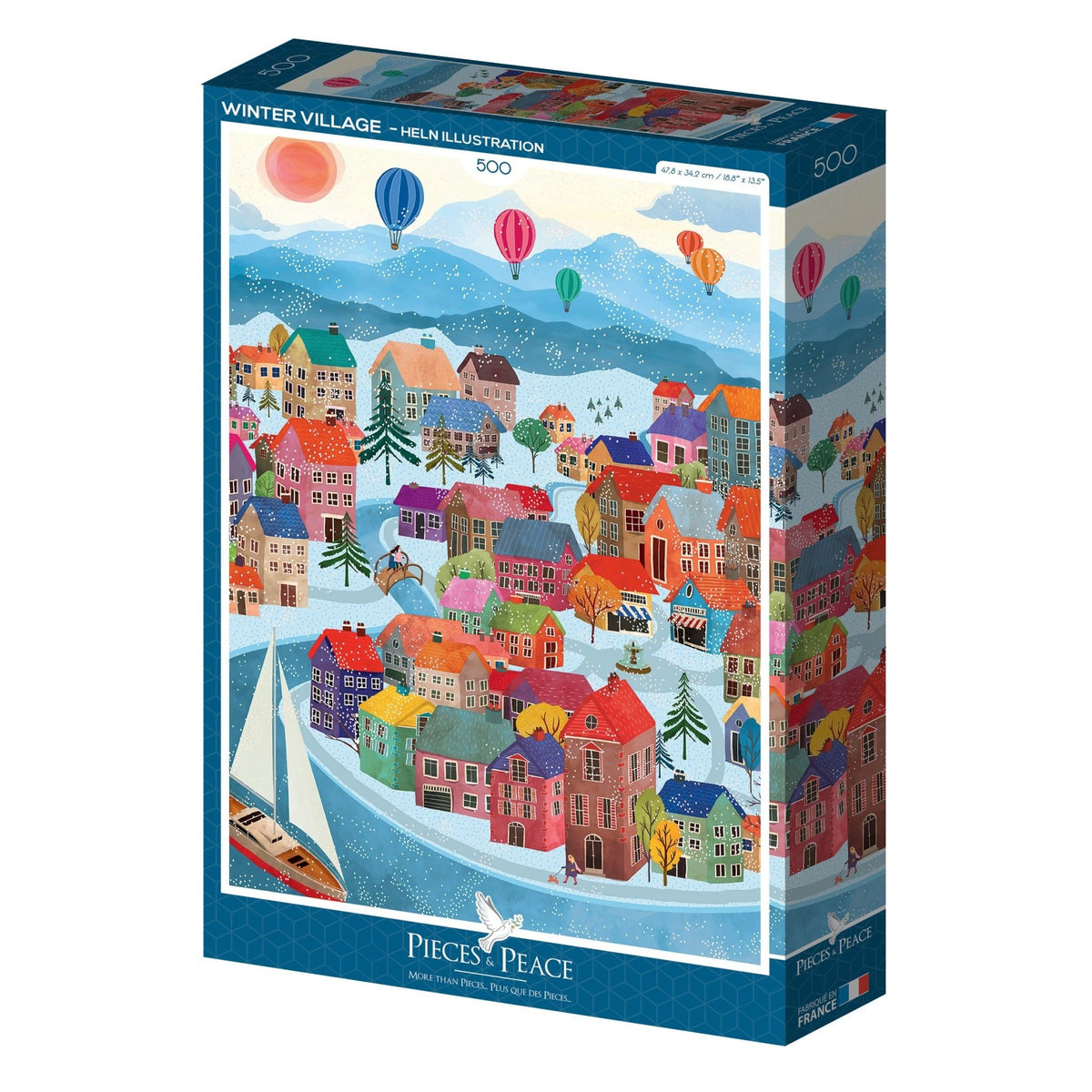 Village d’Hiver - Puzzle 500 pièces - Pieces & Peace