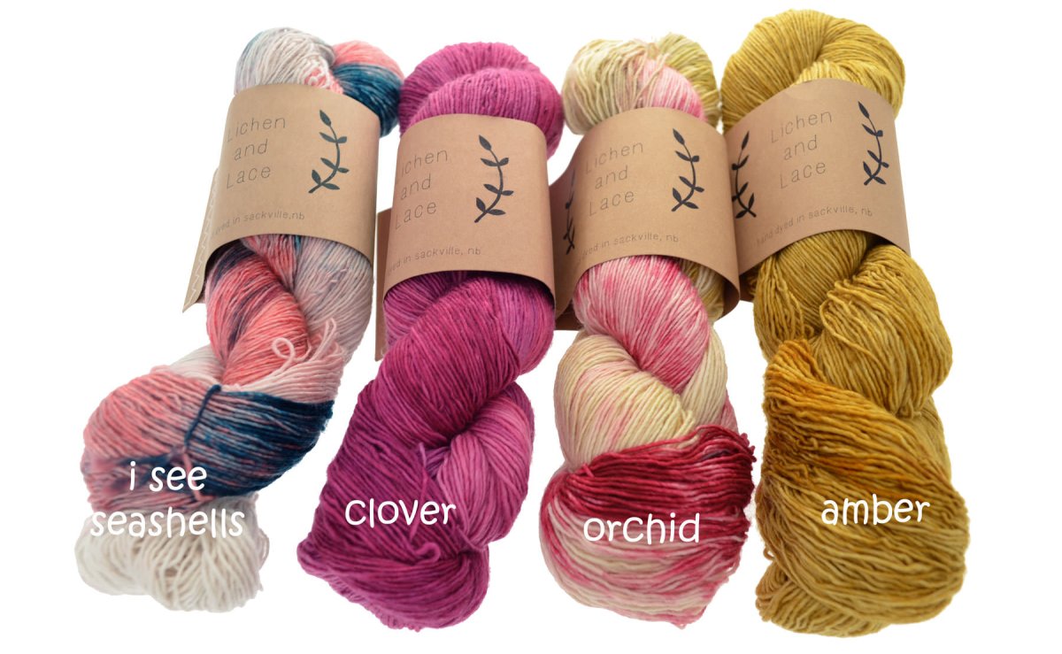 Amber 1 PLY SUPERWASH MERINO FINGERING - Lichen and Lace