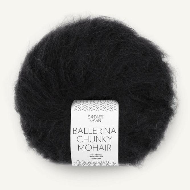 1099 - Svart Ballerina Chunky Mohair - Sandnes Garn