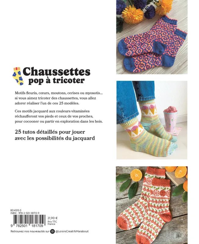 Chaussettes Pop A Tricoter - 25 Motifs Jacquard En Couleurs - Charlotte Stone