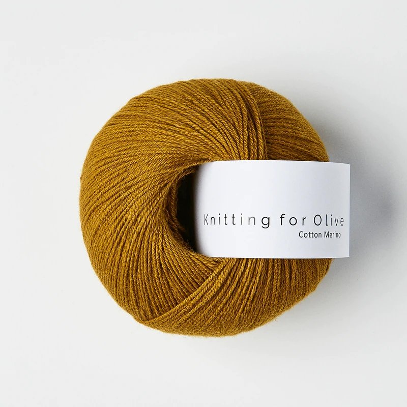 Dark Ocher Cotton Merino - Knitting for Olive
