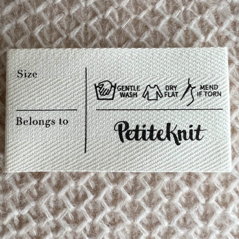 Care label Etiquette en tissu PetiteKnit - Petite Knit