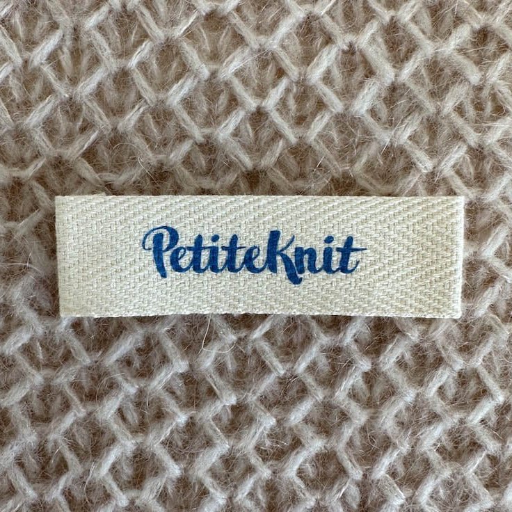 Petite Knit Bleu électrique Etiquette en tissu PetiteKnit - Petite Knit