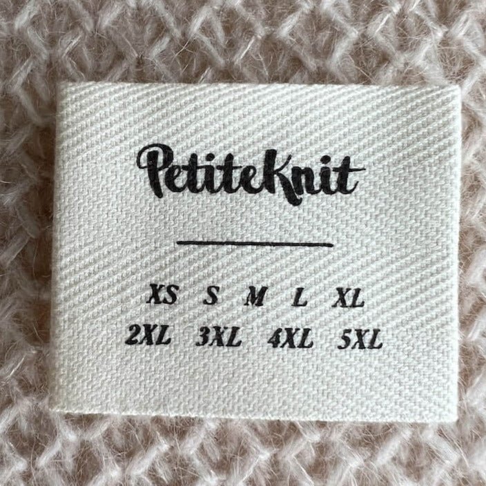 Tailles adulte Etiquette en tissu PetiteKnit - Petite Knit