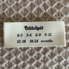 Tailles bébé Etiquette en tissu PetiteKnit - Petite Knit