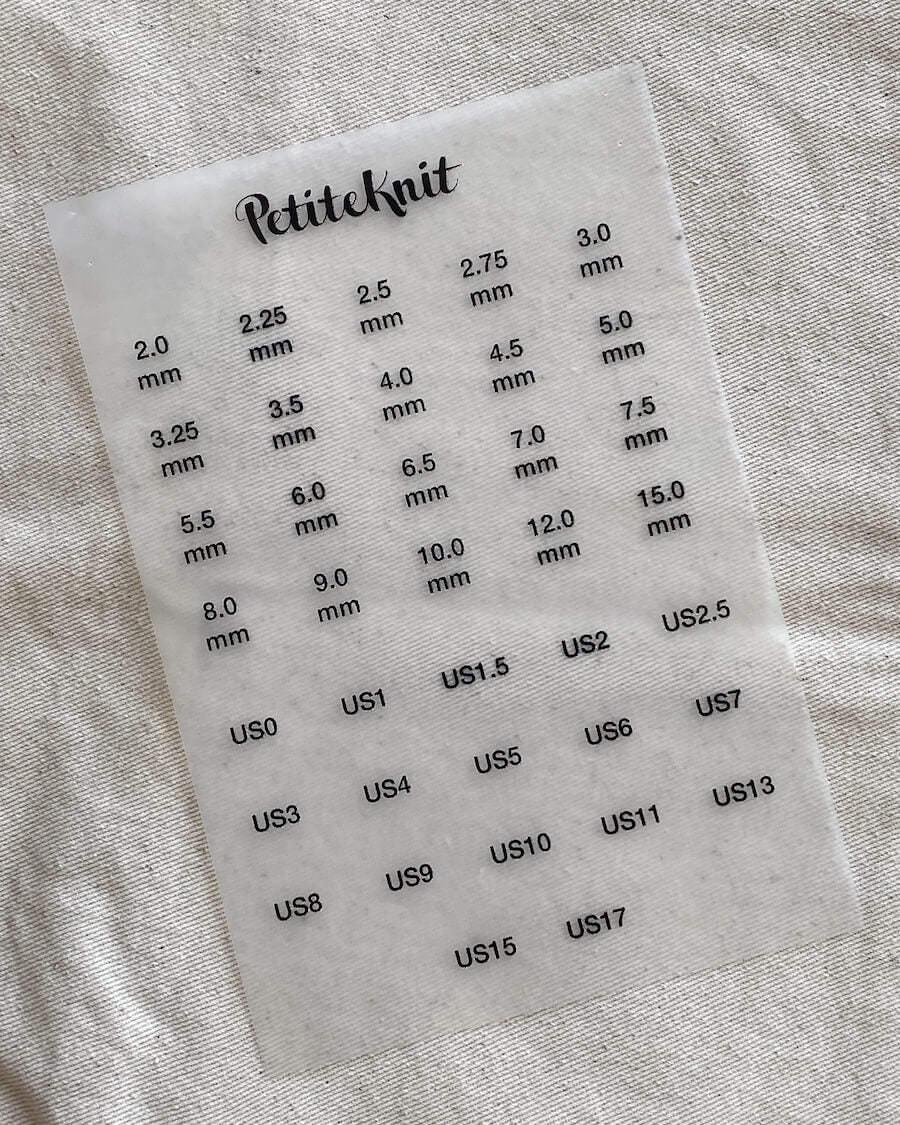 Etiquettes thermocollantes pour pochettes à aiguilles PetiteKnit - Petite Knit