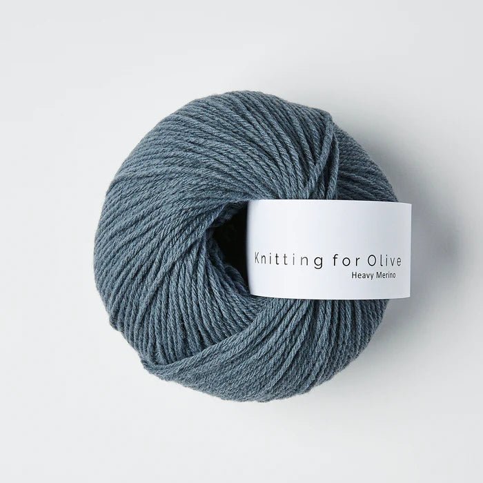 Dusty Petroleum Blue Heavy Merino - Knitting for Olive