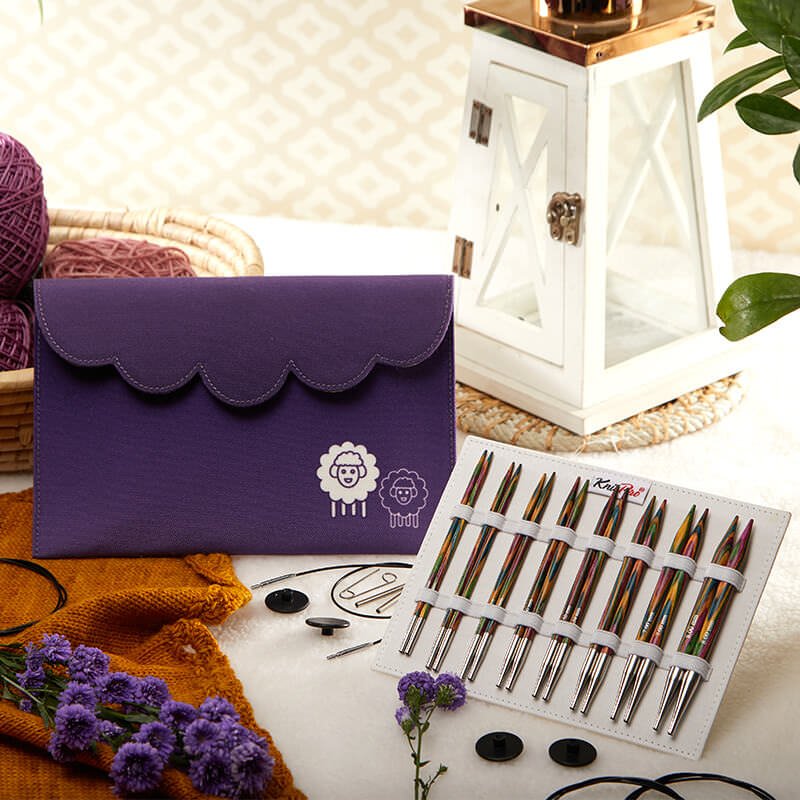 Kit complet d'aiguilles circulaires bois symfonie deluxe - Knit Pro