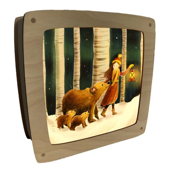 Bear walk Lampe magique et ses plaques d'illustrations au choix - Esther Bennink