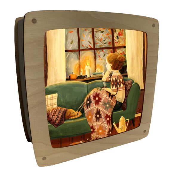 Storm outside Lampe magique et ses plaques d'illustrations au choix - Esther Bennink