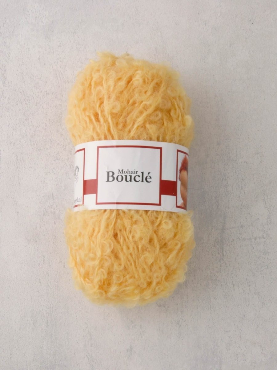 4610 - Yellow MOHAIR BOUCLE - De Witte Engel