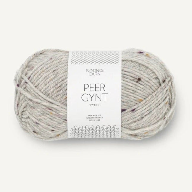 1035 - Lys Gramelert Tweed Peer Gynt - Sandnes Garn