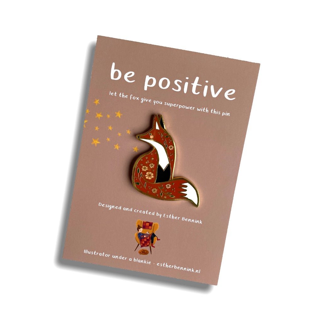 Fox Pin – Be Positive PINS Esther Bennink - Esther Bennink