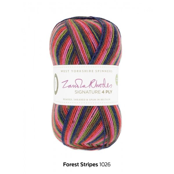 1026 - Forest Stripes SIGNATURE 4PLY – ZANDRA RHODES - West Yorkshire Spinners