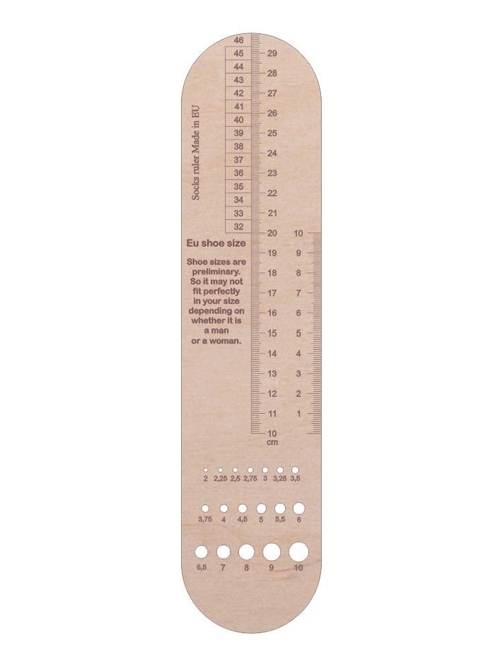 SOCK KNITTING RULER ET JAUGE - Laine et Tricot