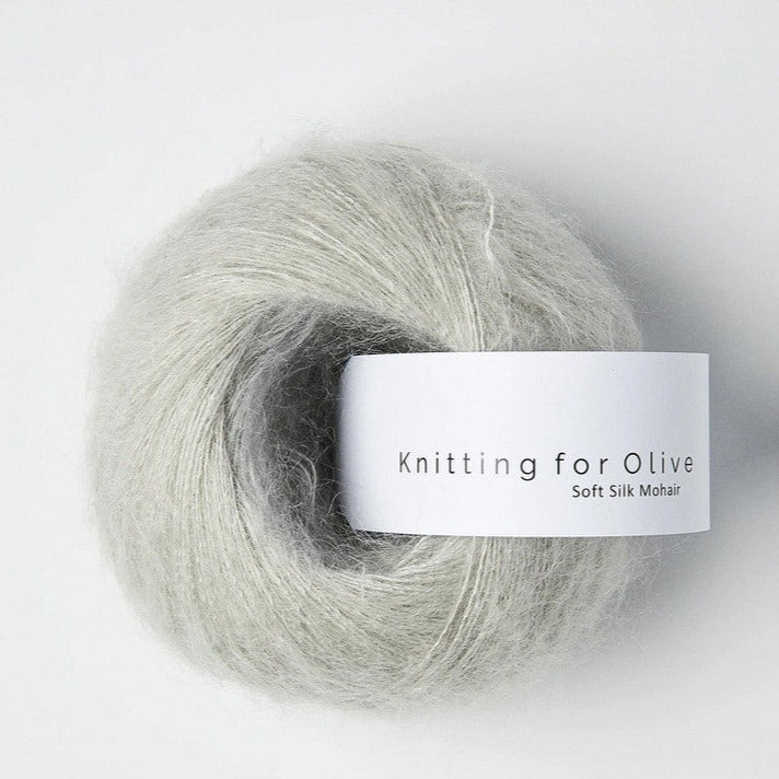 Pearl Gray Soft Silk Mohair - Knitting for Olive